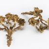 10385 - 19th Century Pair of Gilt Bronze Five Branch Candle Sconces