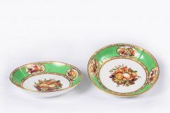 10394 - Early 19th Century Regency Spode Pair of Porcelain Hand Painted Desert Dishes