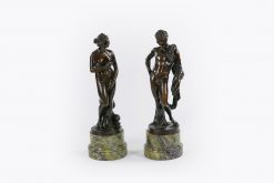 10428 - 19th Century Neoclassical Pair of Figural Bronzes