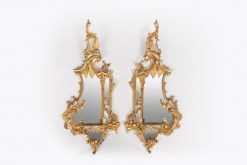 10443 - Early 19th Century Pair of Giltwood Mirrors after Chippendale