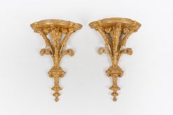 10461 - Early 19th Century Regency Pair of Giltwood Wall Brackets