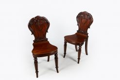 10464 - Early 19th Century Regency Pair of Hall Chairs by Gillows of Lancaster and London