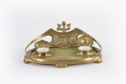 10515 - Art Noveau Brass and Marble Desk Set after Herman Eichberg