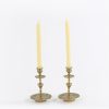 10520 - 19th Century Pair of Brass Candlesticks