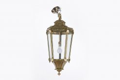 9381 - 19th Century Brass Hexagonal Lantern