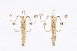 10337 - 19th Century Pair of Five Branch Sconces