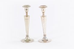 10429 - 19th Century Pair of Silver Plate Candlesticks