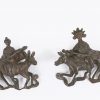 10472 - 18th Century Chinese Pair of Bronze Wall Appliques