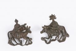 10472 - 18th Century Chinese Pair of Bronze Wall Appliques