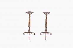 10523 - 18th Century Pair of Torcheres after Thomas Chippendale Gothic Style