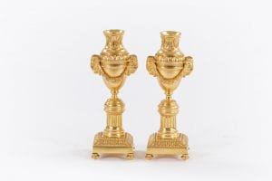 10505 – 18th Century Pair of Gilded Bronze Cassolettes attributed to Matthew Boulton