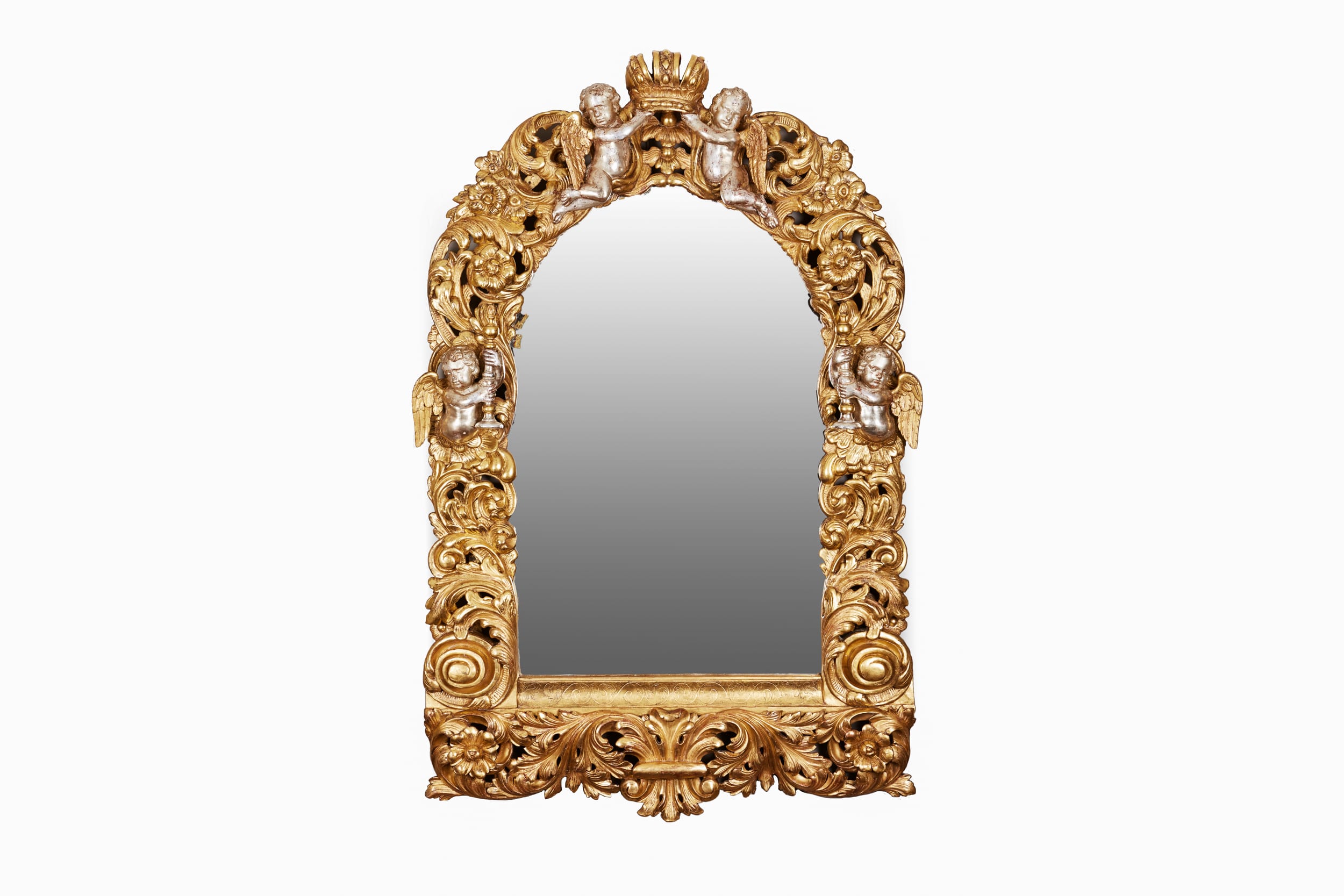 Charles II Silver Gilt Mirror – Clinton Howell Antiques