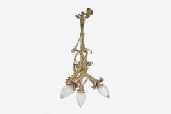 10632 - 19th Century Rocaille Hanging Three Branch Light