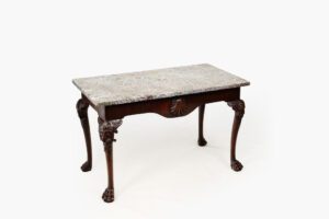 11086 – 18th Century Irish Walnut Side Table With Marble Top from Trinity College Dublin