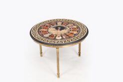 11110 - 19th Century Brass Mounted Circular Speciman Top Coffee Table