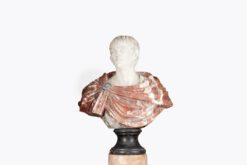 11132 - 18th Century Large Italian Marble Bust of Caesar Augustus