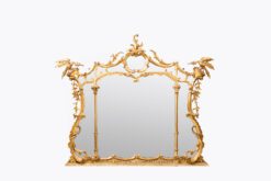 11237 - 18th Century Chippendale Gilt Overmantel Mirror with Gilt Frame