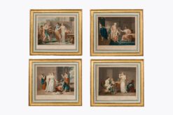11317 - Early 19th Century Set of Four French Colourful Mezzotints
