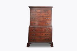 11358 - 19th Century Georgian feather mahogany tallboy