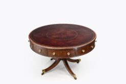 11374 - Early 19th Century Regency Circular Mahogany Drum Table