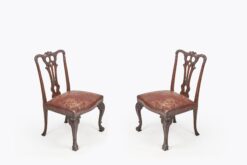 11411 - 18th Century Pair of Georgian Chippendale Open Splat Chairs