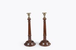11414 - Pair of 19th Century Georgian Mahogany Candlesticks