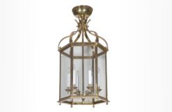 7383 - 20th Century Brass Hexagonal Lantern