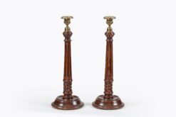 11414 - Pair of 19th Century Georgian mahogany candlesticks