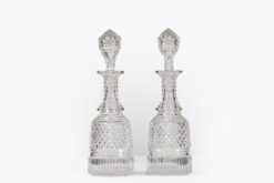 11427 - 19th Century Irish Pair of Waterford cut glass decanters