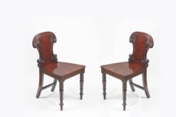 11494 - Pair of William IV Mahogany Hall Chairs