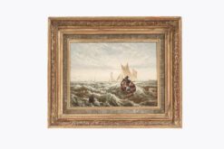 11528 - 19th Century painting titled 'Off the coast' by Walter Williams (1835-1906)